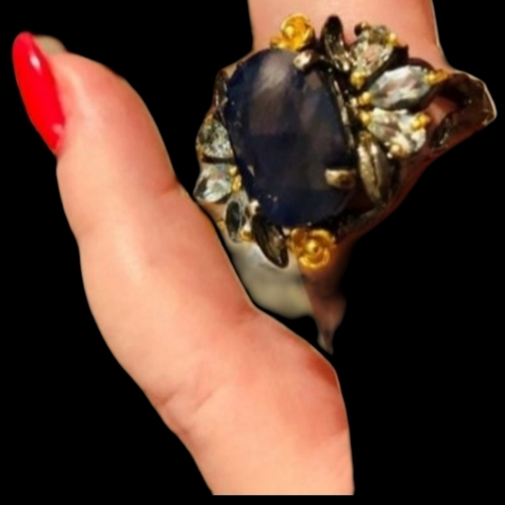 BEAUTIFUL BLUE LAPIS RING SIZE 9 - Picture 16 of 16